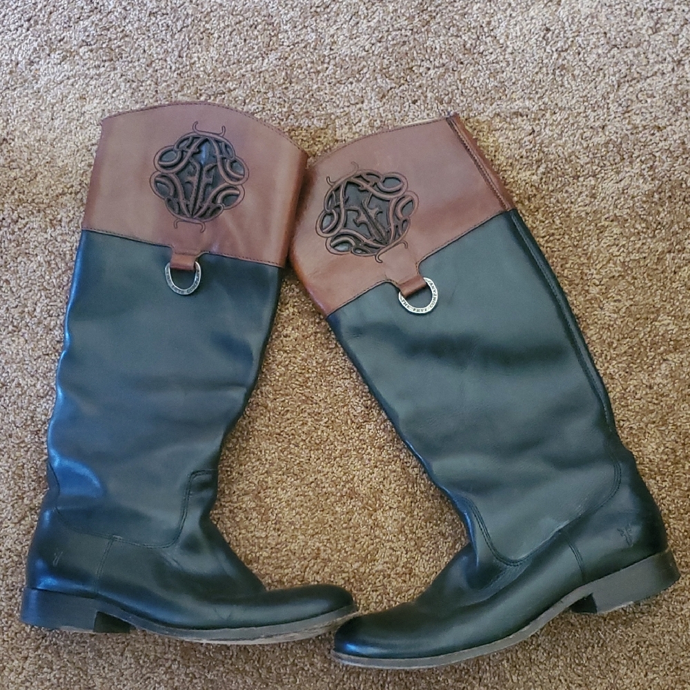 Frye logo boots